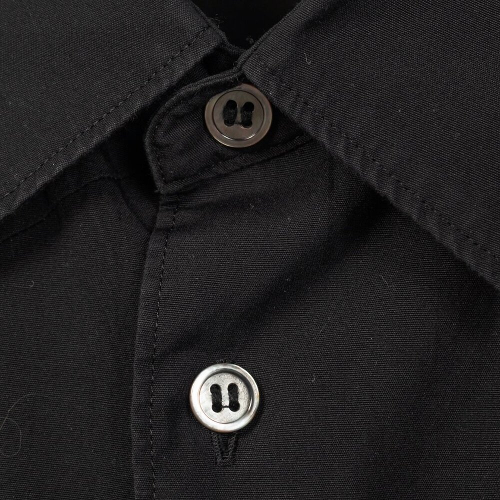 Comme des Garcons Homme Plus Black Cotton-Poplin Diagonal-Panel Buttoned Shirt - Picture 8 of 11